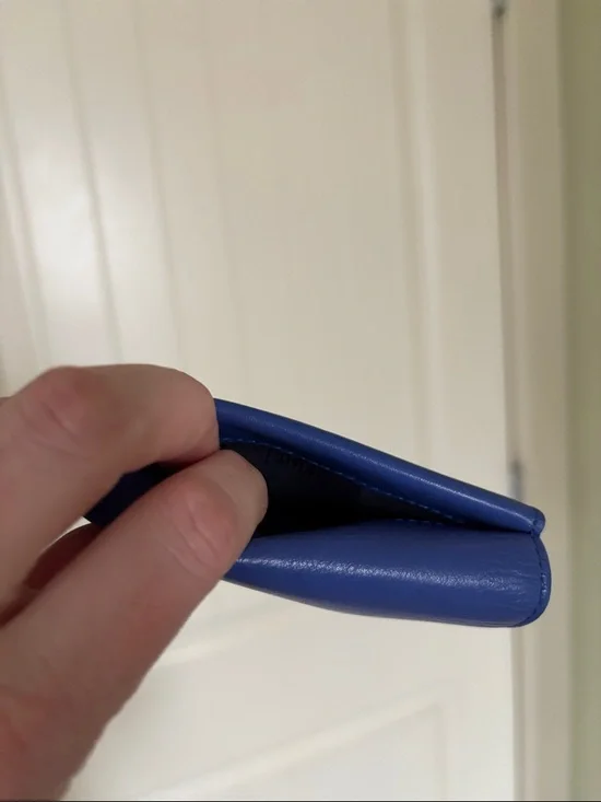 Blue Leather Bi-Fold Wallet - Unbranded - Picture 4 of 5